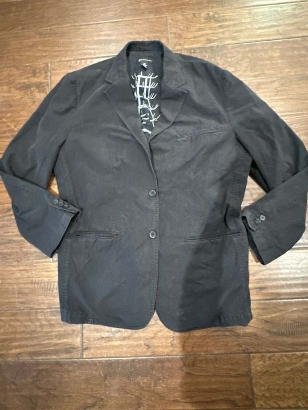 INC International Concepts Men's Black Two-Button Cotton Blazer Jacket Size XXL